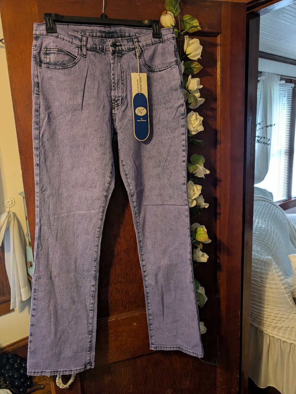 NWT Diane Gilman DG2 Pastel Boot Cut  Jeans Purple 14T